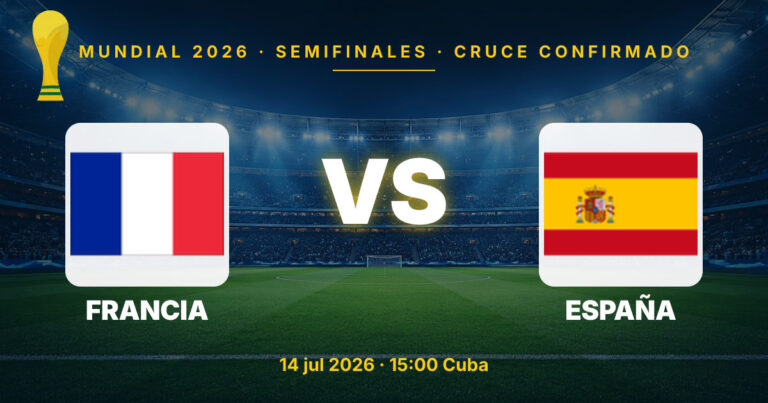 España Francia: ¿Cuándo y dónde ver la semifinal del Mundial 2026?